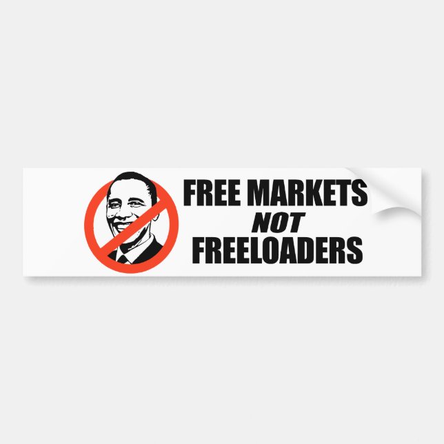 Anti-Obama-T - Shirt - freie Märkte Autoaufkleber (Vorne)