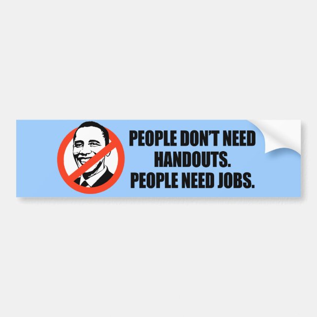 Anti-Obama-T - Shirt - Leutebedarfsjobs Autoaufkleber (Vorne)