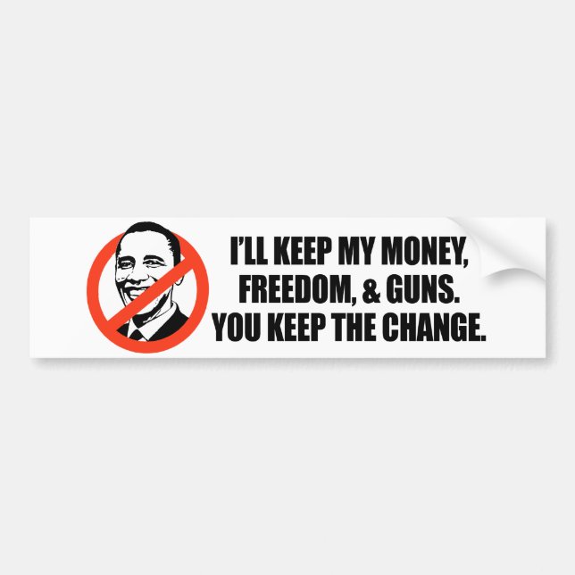 Anti-Obama-T - Shirt - Sie behalten die Autoaufkleber (Vorne)