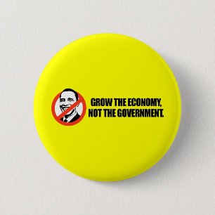 Anti-Obama-T - Shirt - wachsen Sie die Wirtschaft Button