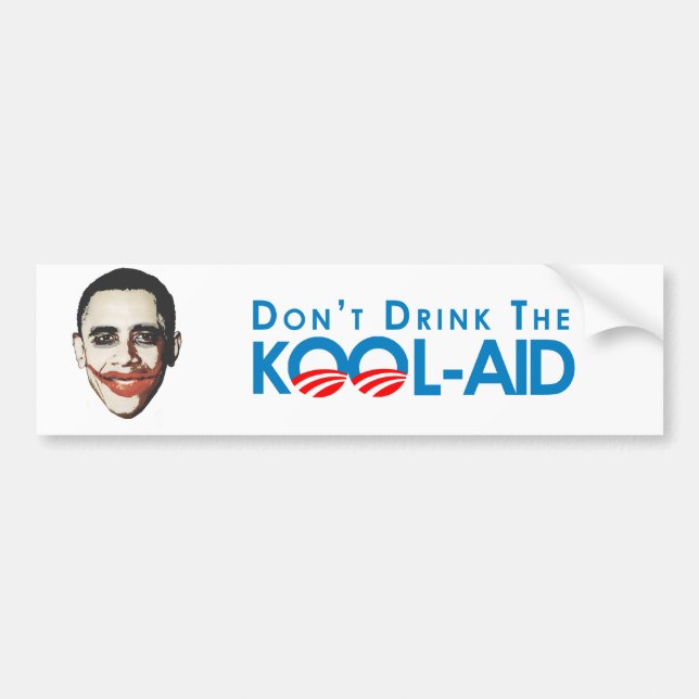 Anti-Obama - trinken Sie nicht die Koolhilfe Autoaufkleber (Vorne)