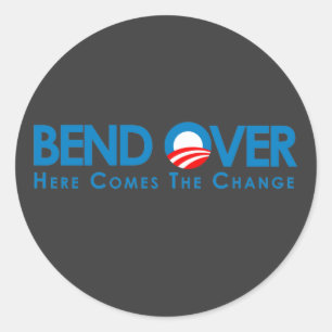 Anti-Obama - Vergebens für Veränderung Runder Aufkleber