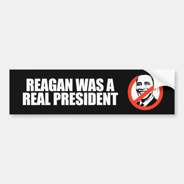 ANTI-OBAMA-, war Reagan ein wirklicher Präsident Autoaufkleber (Vorne)