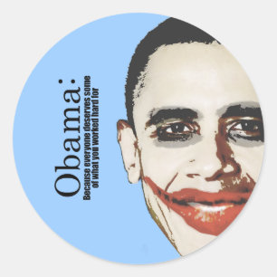 Anti-Obama - Weil jeder sein Geld verdient Runder Aufkleber