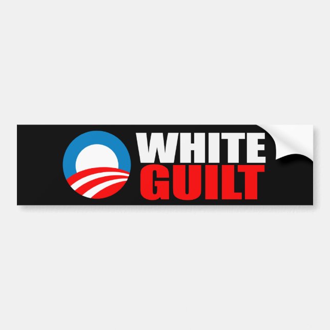 Anti-Obama - WEISSER SCHULD Autoaufkleber (Vorne)