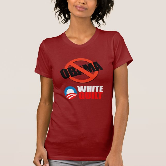 Anti-Obama - WEISSER SCHULD Autoaufkleber T-Shirt (Vorderseite)