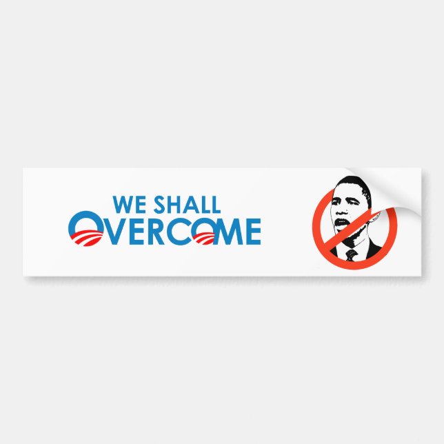 ANTI-OBAMA - WIR ÜBERWINDEN AUTOAUFKLEBER (Vorne)
