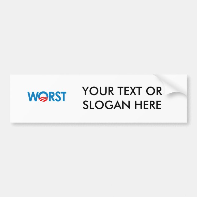 ANTI-OBAMA - WORST-.png Autoaufkleber (Vorne)