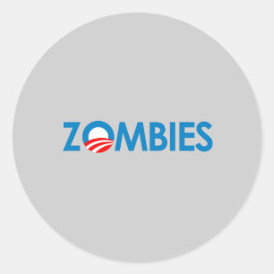 Anti-Obama - Zombies Runder Aufkleber
