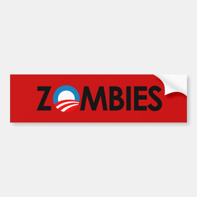 Anti-Obama - Zombieschwarzes Autoaufkleber (Vorne)