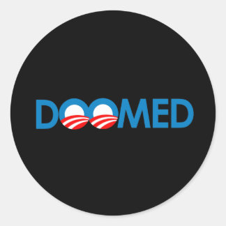 Anti-Obama - zum Scheitern verurteilt Runder Aufkleber