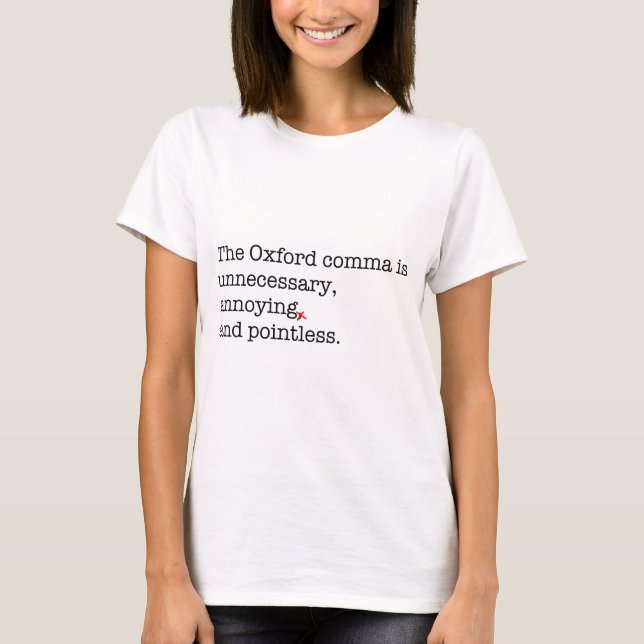 Anti-Oxford Komma T-Shirt (Vorderseite)