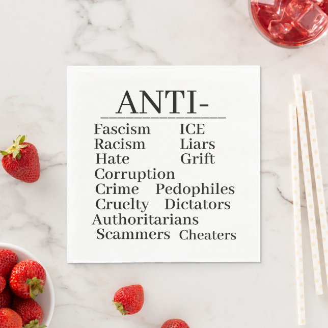 Anti-Papier-Serviette Serviette (Beispiel)