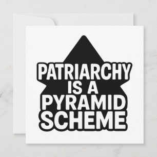 Anti-Patriarchat-Pyramidensystem in Schwarz und We Karte