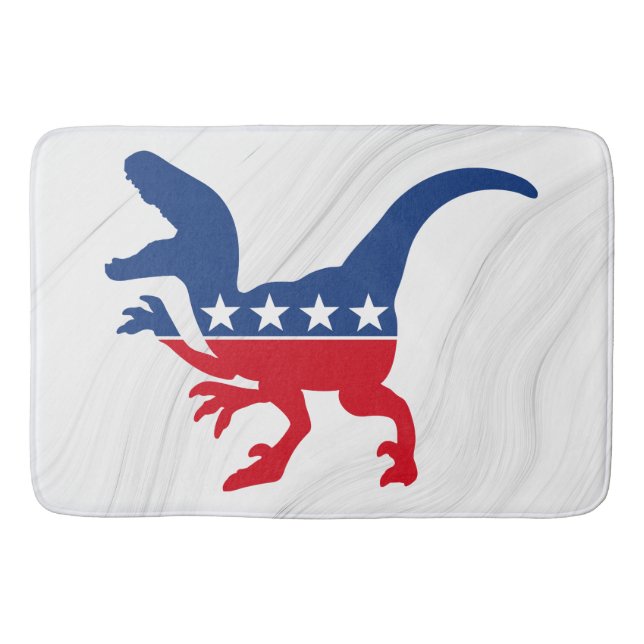 Anti-Politics Patriotic T-Rex Badematte (Vorderseite)