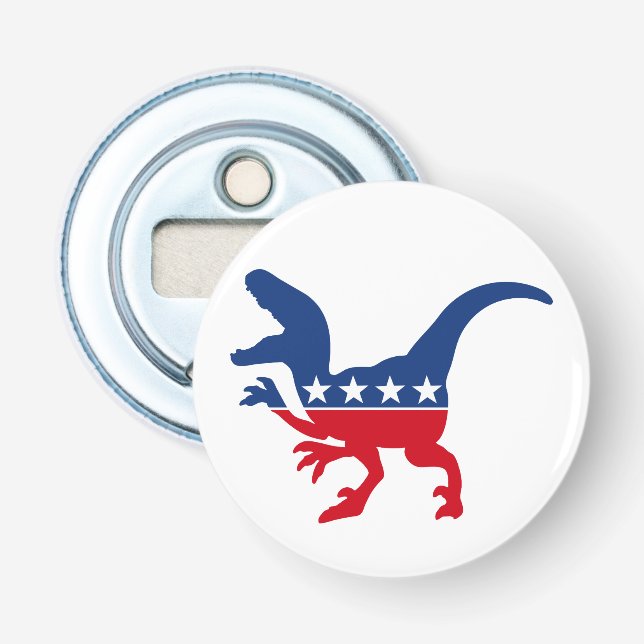 Anti-Politics Patriotic T-Rex Flaschenöffner (Vorderseite)