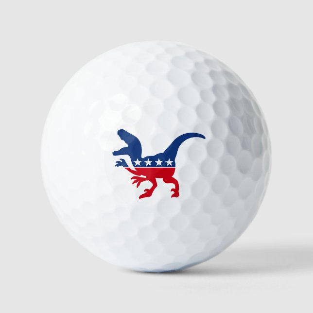 Anti-Politics Patriotic T-Rex Golfball (Vorderseite)