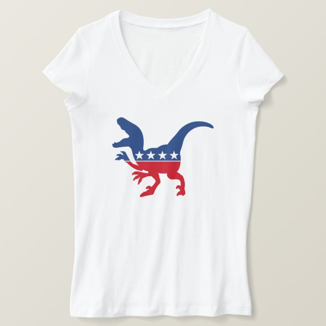 Anti-Politics Patriotic T-Rex T-Shirt (Design vorne)
