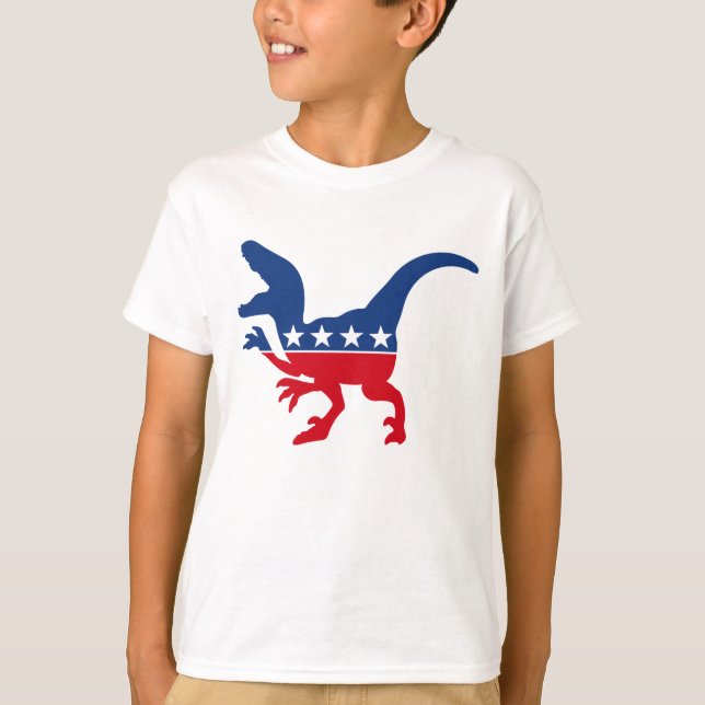 Anti-Politics Patriotic T-Rex T-Shirt (Vorderseite)