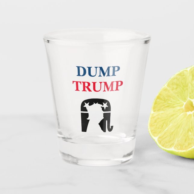 Anti-Präsident Donald Trump-Politik Schnapsglas (Vorderseite)