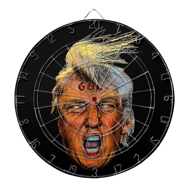 Anti-Präsident Trump Big Mouth Deal Dartscheibe (vorne)