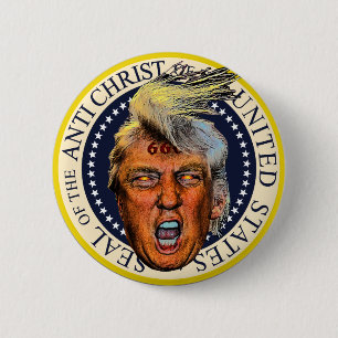 Anti-Präsident Trump-Siegel des Antichristen Button