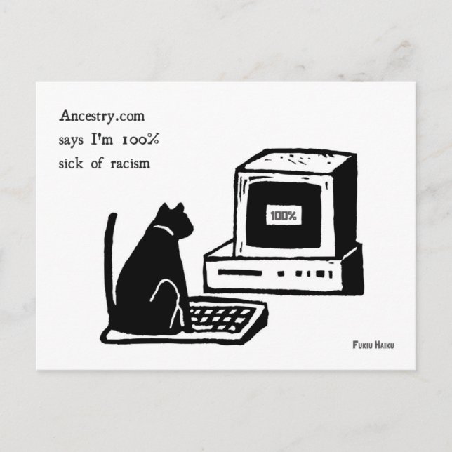 Anti-Rassismus Haiku Postkarte (Vorderseite)