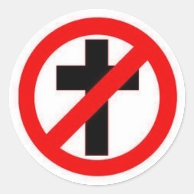Anti-religiöse Großaufkleber Runder Aufkleber (Vorderseite)