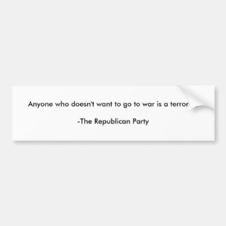 Anti-Republikanischer Autoaufkleber