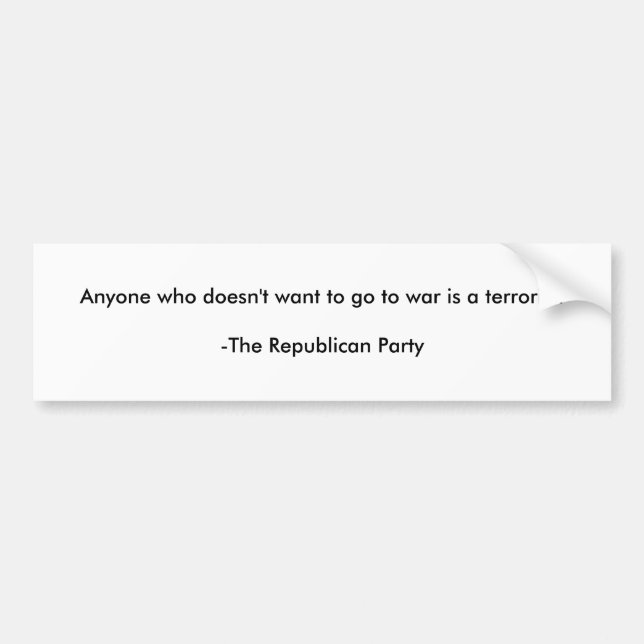 Anti-Republikanischer Autoaufkleber (Vorne)