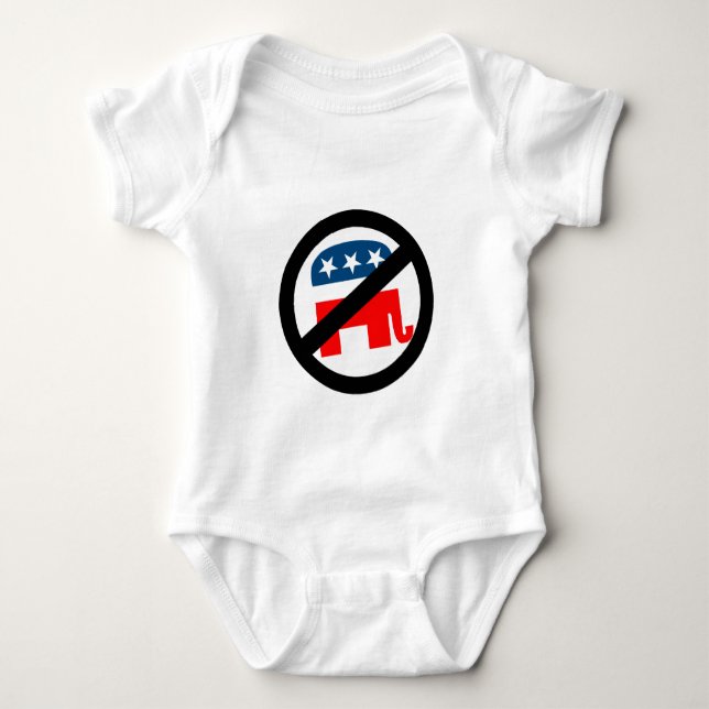 Anti-Republikanisches Weiß Baby Strampler (Vorderseite)