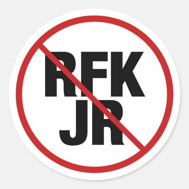 Anti RFK Jr. Robert F. Kennedy Political Runder Aufkleber (Vorderseite)