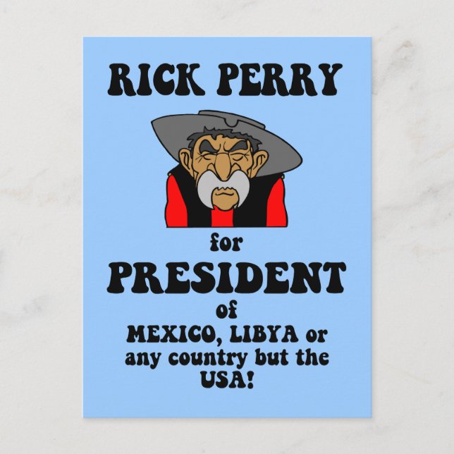 Anti-Rick-Perry Postkarte (Vorderseite)