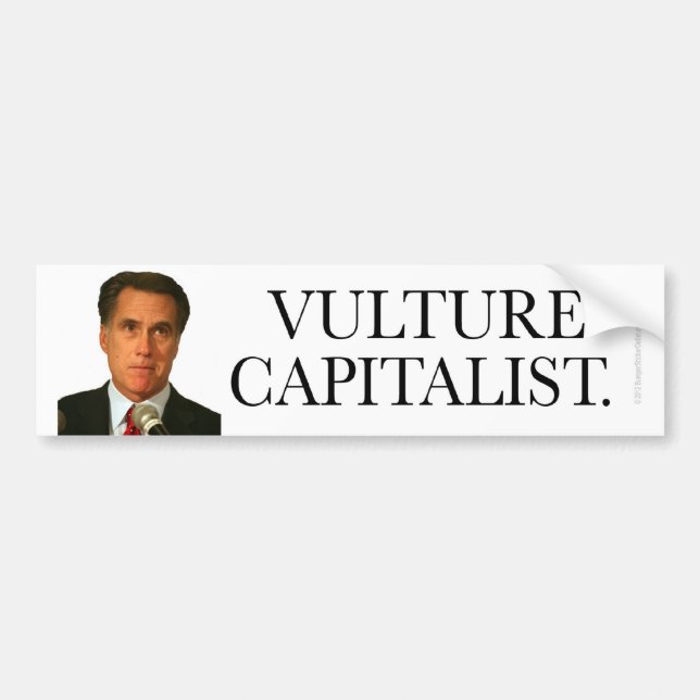 Anti-Romney Aufkleber Geier-Kapitalist Autoaufkleber (Vorne)
