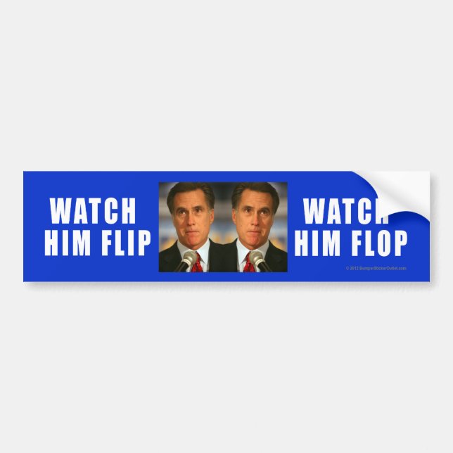 Anti-Romney Aufkleber passen ihn Flipflop auf Autoaufkleber (Vorne)