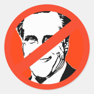 ANTI-ROMNEY RUNDER AUFKLEBER