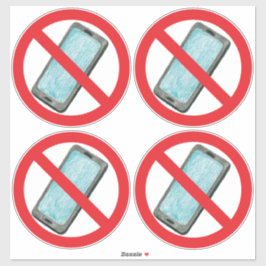 Anti-Smartphone-Vinyl-Aufkleber Aufkleber