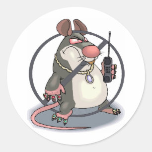 Anti-Snitch kein Ratten-Aufkleber Runder Aufkleber
