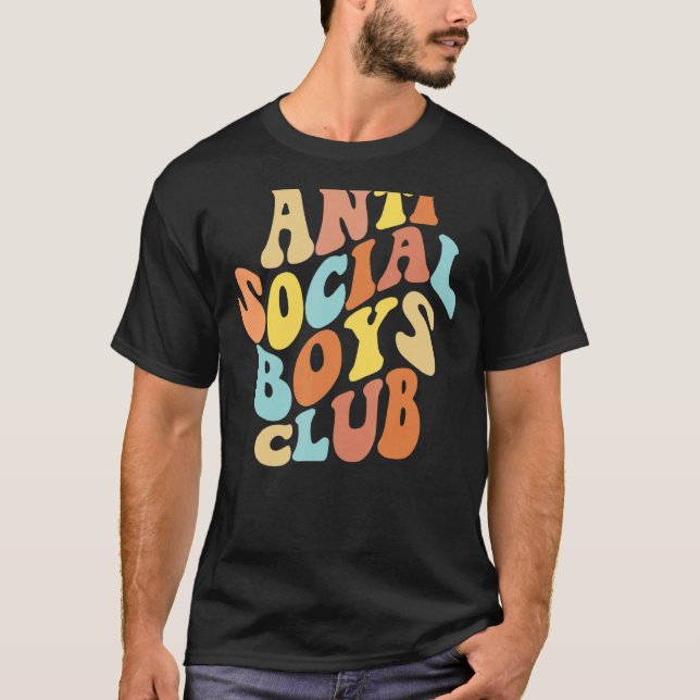 Anti Social Boys Club Funny Introvertieren Anti-So T-Shirt (Vorderseite)