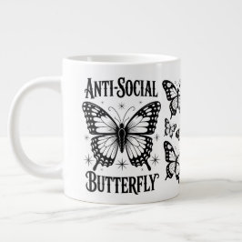 Anti-Social Butterfly Introvert Cup Spezialität Ta Jumbo-Tasse