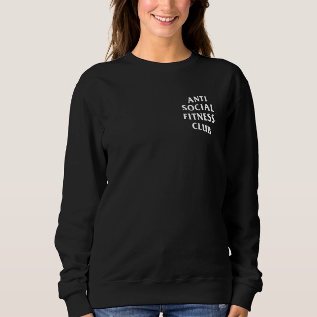 Anti Social Fitness Club White (Front + Back) Sweatshirt (Vorderseite)