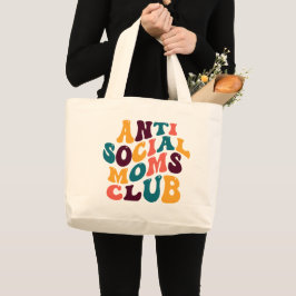 Anti Social Mamas Club Souvenir Retro Stil Jumbo Stoffbeutel