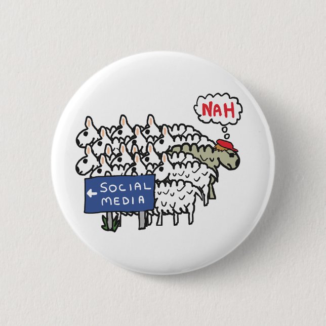 Anti-Social-Media Button (Vorderseite)