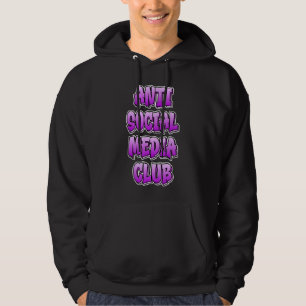 Anti Social Media Club Lila Protest Social Med Hoodie