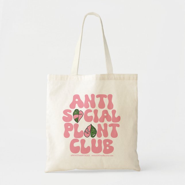 Anti Social Pflanze Club - Canvas Bag House Pflanz Tragetasche (Vorne)