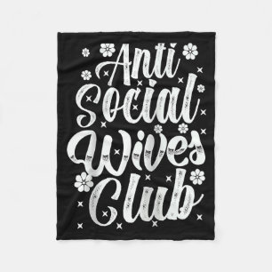 Anti Social Wives Club Retro Fleecedecke