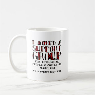 Anti-Soziale Selbsthilfegruppe Lustiger Becher Kaffeetasse