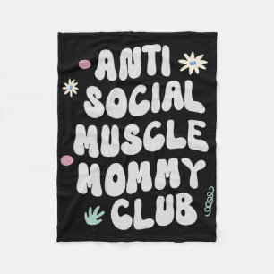 Anti-Sozialer Muskel-Mummy-Club-Gym-Fun-Shirt Body Fleecedecke