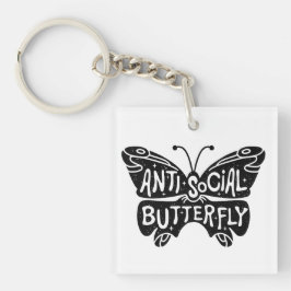 Anti-sozialer Schmetterling Schlüsselanhänger