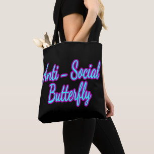 Anti-Sozialer Schmetterling Tasche